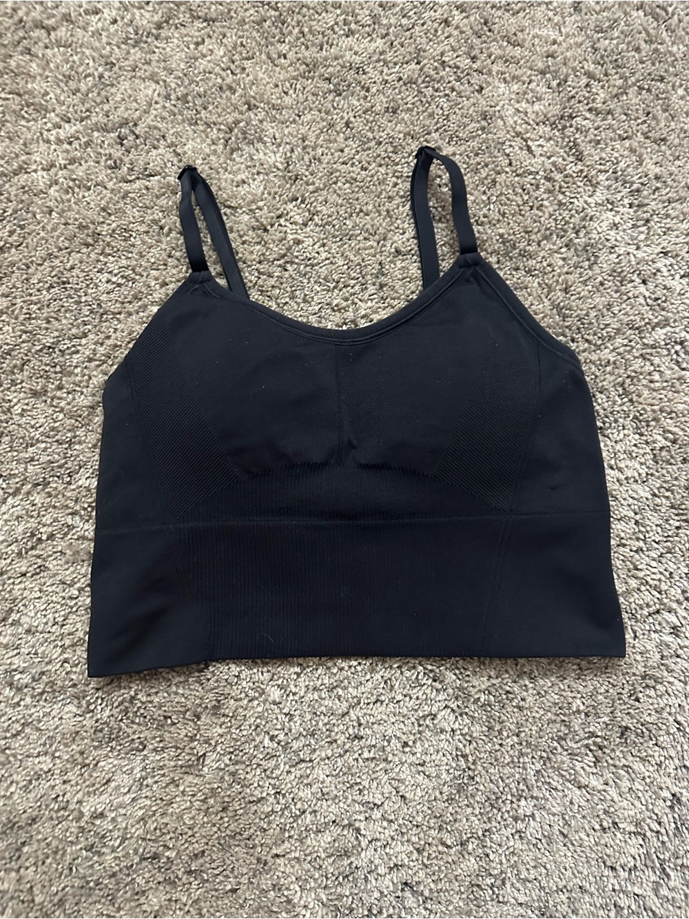 all in motion Black Seamless Longline Bralette